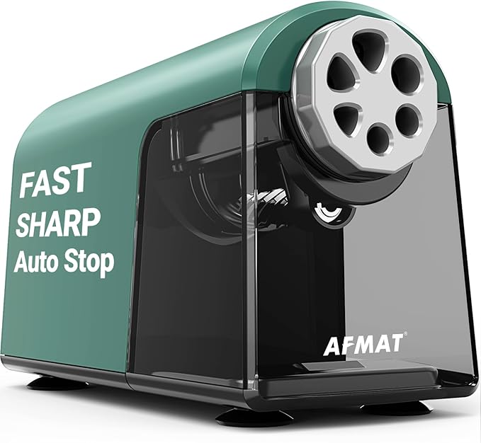 AFMAT PSX2 Heavy Duty Electric Pencil Sharpener 6 Holes, Classroom Pencil by AFMAT