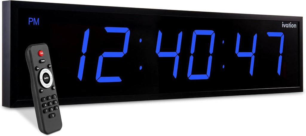 Ivation Huge Oversized 48" Large Digital LED Clock | Big Digital Clock