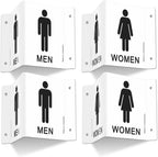 Faittoo Restroom Sign, Bathroom Signs, 4 Pack 6 x 8 Inches Acrylic Sign
