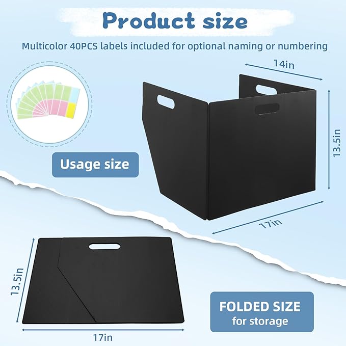 24-Pack Plastic Desk Dividers for Students, Privacy Folders for Students - Image 7