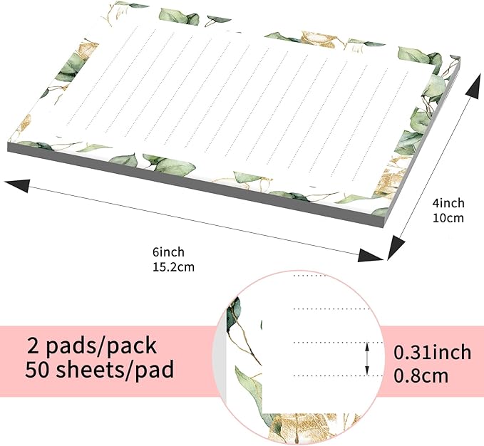 SXboxing Sticky Notes 4X6 Inches, 2 Pack Large Cute Self-Stick Pads, Bright - Image 4