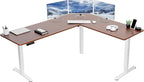 VIVO Electric Corner 75 x 63 inch L-Shaped Standing Desk, Memory Height by VIVO