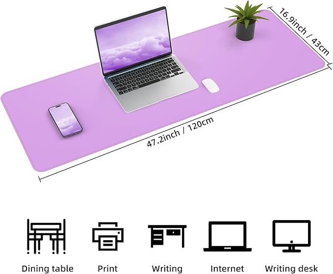 Leather Desk pad Protector, Large Desk mat - Image 2