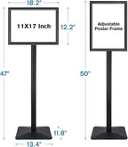 Golemas Sign Stand for Display, 11lbs Integrated Rod Heavy Duty Pedestal Floor - Image 7