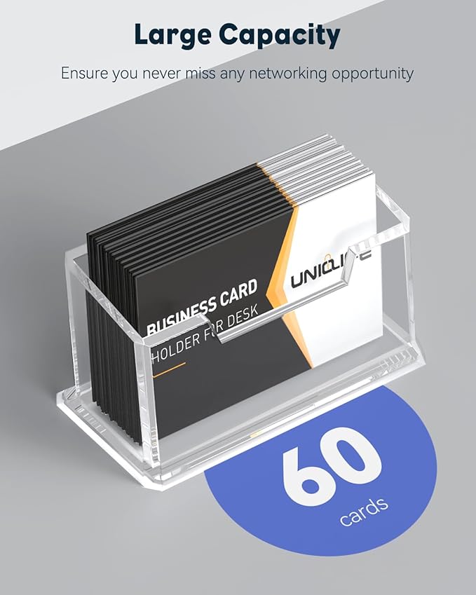 Uniclife Acrylic Business Card Holder - Image 4