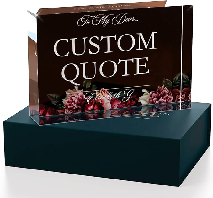 Personalized Gifts, Custom Quote Block Letter Board, Crystal-Clear Acrylic - Image 3