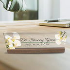 Artblox Personalized Office Desk Name Plate and Business Card Holder | Clear - Image 7