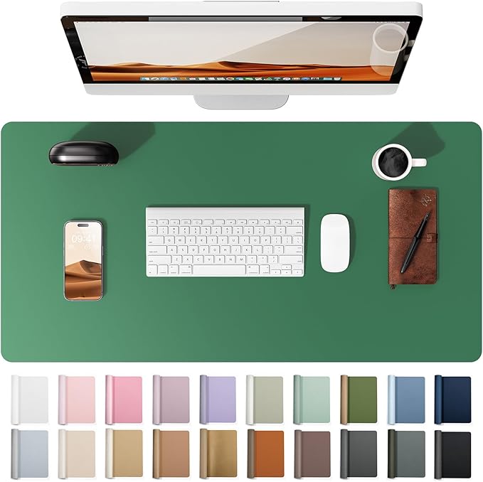 YSAGi Leather Desk Pad Protector, Office Desk Mat, Large Mouse Pad, Non-Slip PU by YSAGi