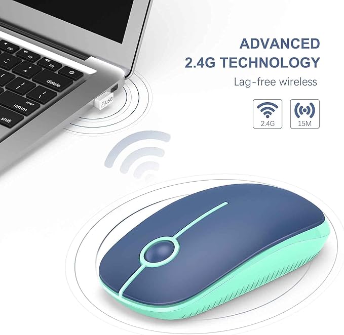 VssoPlor Wireless Mouse, 2.4G Slim Portable Computer Laptop Mouse - Image 4