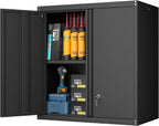 greatmeet locking metal garage wall cabinet with doors shown in use