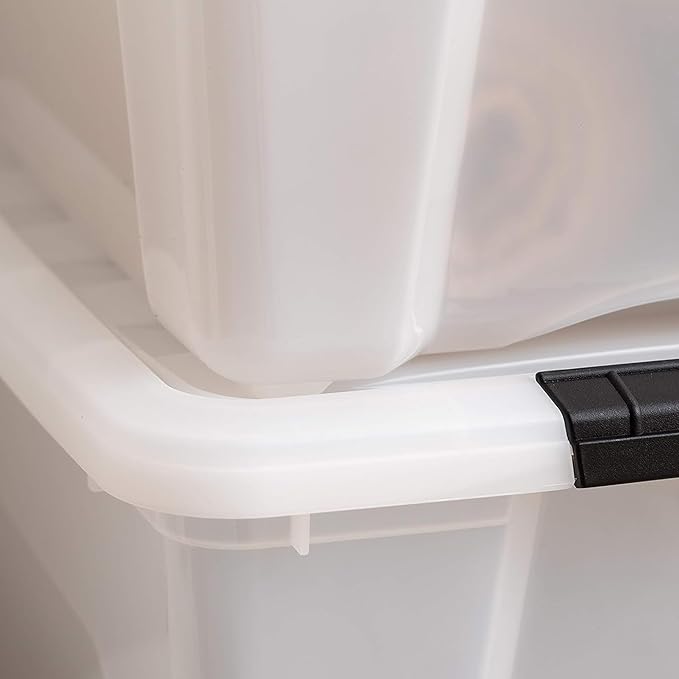 IRIS USA 40 Qt Stackable Plastic Storage Bins - Image 9