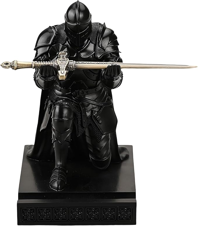 Amoysanli Medieval Armored Warrior Wearing Outerwear, Mobile Phone Stand Knight - Image 3
