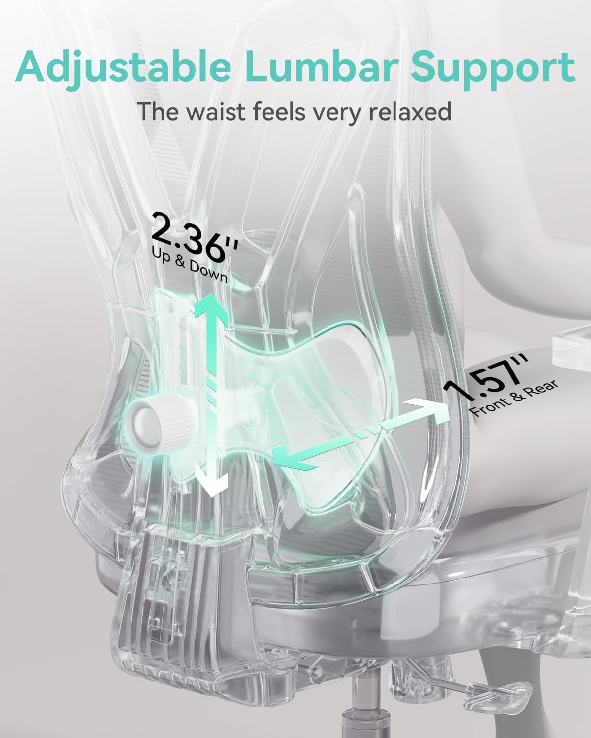 Hbada P5 Ergonomic Office Chair, Desk Chair with Adjustable Lumbar Support an...