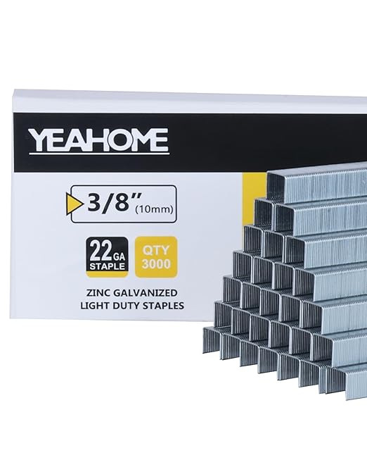 YEAHOME Light Duty Staples for Staple Gun, Suit for Upholstery, General Repairs by YEAHOME