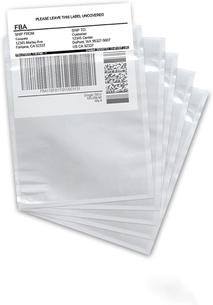 Coopaty 4.5" x 5.5" Packing List Envelope, Shipping Label Pouch by COOPATY