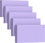 250 Count Index Cards 3 x 5 Inch, Heavyweight Purple Lined Note Cards Portable by Unknown