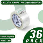 HERKKA Clear Packing Tape, 36 Rolls Heavy Duty Packaging Tape - Image 3