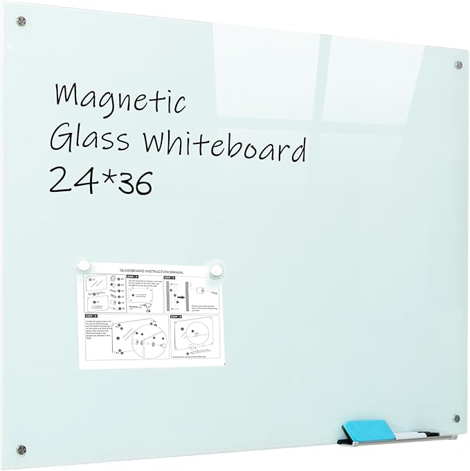 Magnetic Dry Erase Glass WhiteBoard by JYYPWB