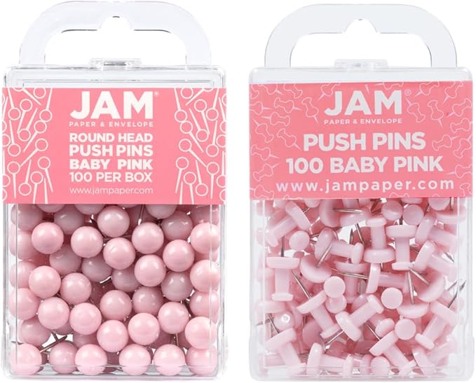 JAM PAPER Colorful Push Pins by JAMPaper