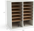 Safco 9422GR Wood Adjustable Literature & Paper Organizer, 16 Adjustable - Image 6