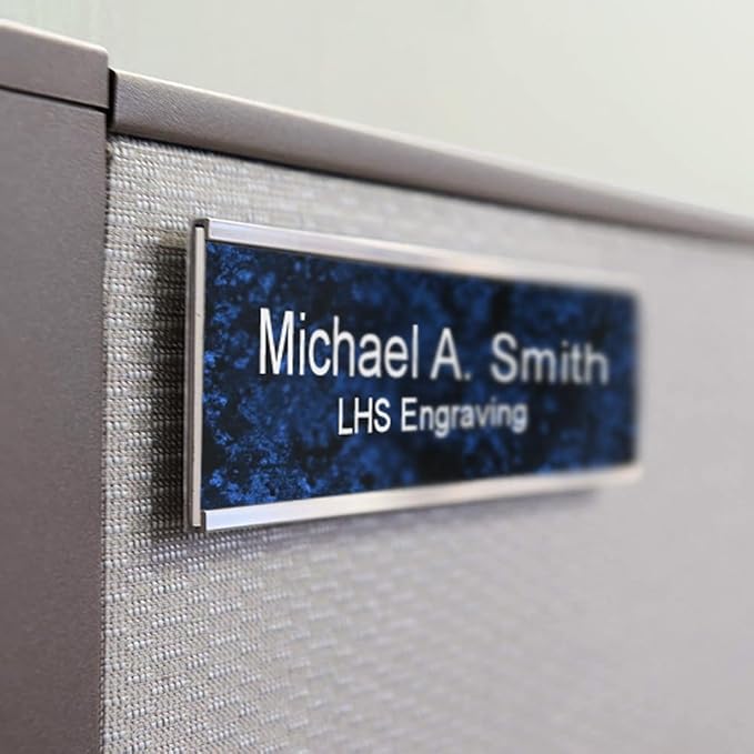 Engraved Custom Door Plate Charcoal Marble Pattern Plastic Office Door Sign - Image 8