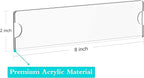 Richboom Acrylic Wall Name Plate Holder, 2x8 Inch, 5 Pack Clear Acrylic Sign - Image 2