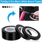 Audab 6 Rolls 1/4 Pinstripe Tape Vinyl Chart /White Board Tape Lines Dry Erase - Image 2