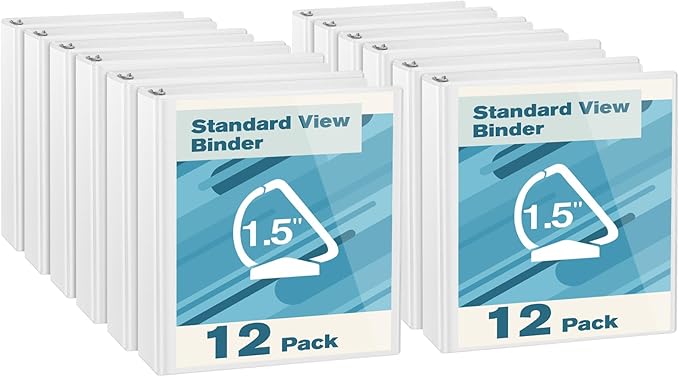 CIXILDTS 1.5-inch D Ring Binders, Fit US Letter Size Paper, 1-1/2" 3 Slant-D by CIXILDTSOffice