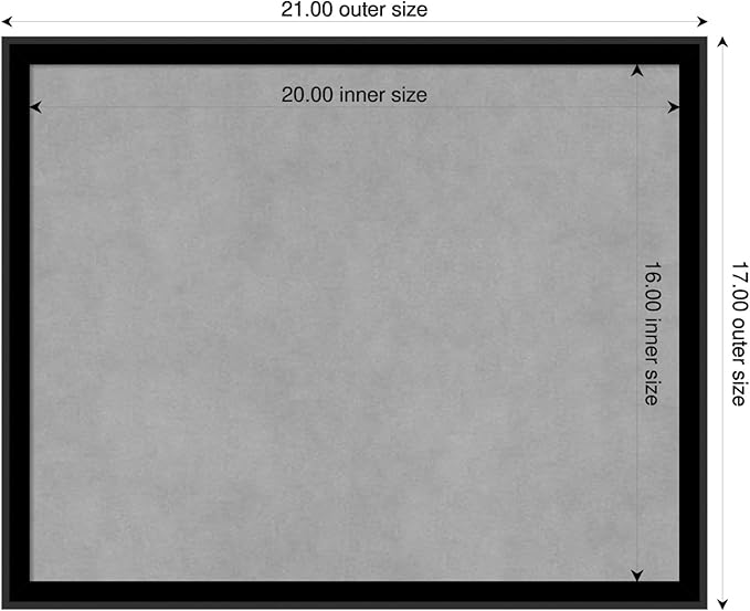 Amanti Art Black Framed Magnetic Board 17x21 Small Vision Board - Image 2