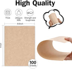 100 Sheets Parchment Cardstock 8.5 x 11 Textured Printer Paper, Goefun 90lb Tan - Image 2