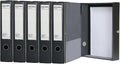 URbantin 6 Pack Foldable A4 Box Files, Plastic Archive Folders, 65mm Spine