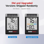 BaldrTherm Room Thermometer Indoor Humidity Meter, Solar-Powered 3.2'' Digital - Image 2
