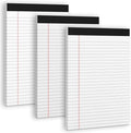3 Pack White Legal Pads 8.5 x 11 Note Pads, Wide Ruled Notepads, Micro by NotePads