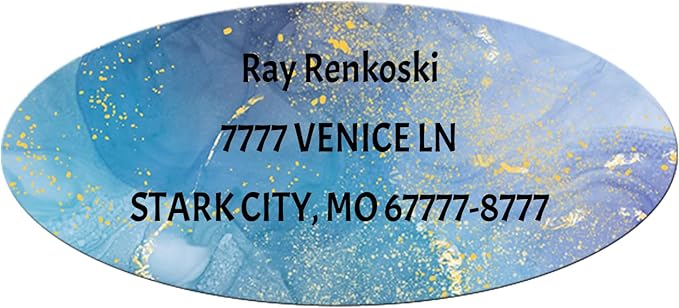 Made in USA Custom Return Address Stickers Labels Customized Mailing Label by HOOKAH+SUN