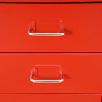 4 Drawer File Cabinet with Lock,Metal Office Filing Cabinets for Home Office,Metal Vertical File Storage Cabinet with Wheels,Storage A4/Letter/Legal (Red)