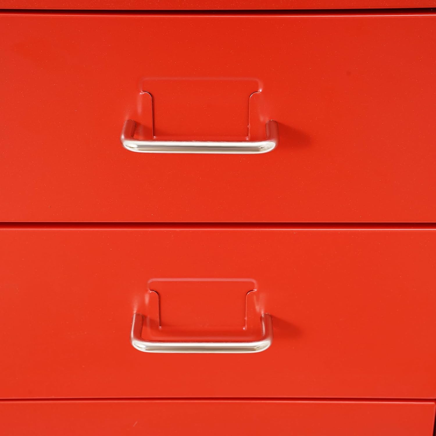 4 Drawer File Cabinet with Lock,Metal Office Filing Cabinets for Home Office,Metal Vertical File Storage Cabinet with Wheels,Storage A4/Letter/Legal (Red)