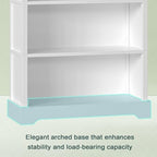 TVU 5-Tier Wooden Book shelf, Floor-Standing Display Bookcase, Farmhouse Style - Image 7