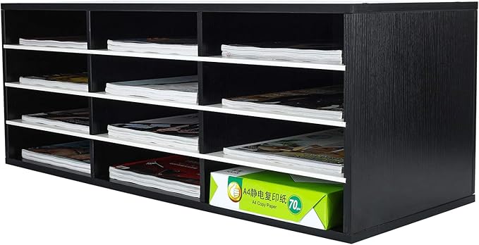 PAG Mail Sorter, Wood Countertop Literature Organizer, Student Mailbox by PAG