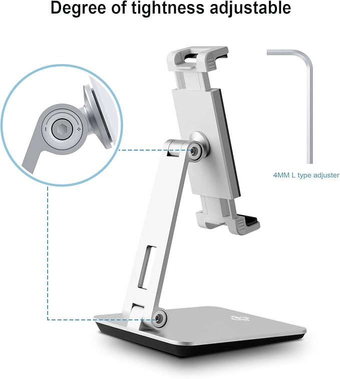 KABCON Tablet Stand Holder, Tightness Adjustable Multi-Angle Foldable Eye-Level - Image 3