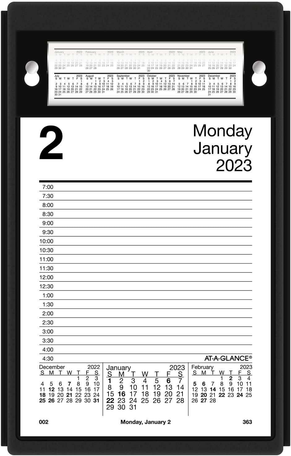 AT-A-GLANCE 2024 Daily Desk Pad Calendar Refill, 5" x 8", Large, Style (E4585024)