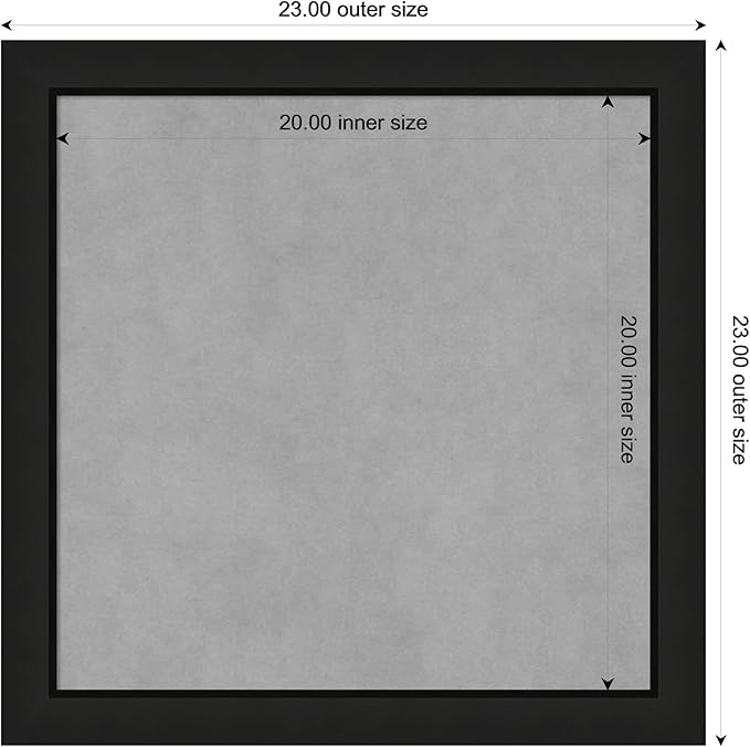 Amanti Art Black Framed Magnetic Board 23x23 Medium Vision Board - Image 3