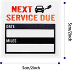Oil Change Service Reminder Stickers - 300 Pcs 2x2 Black, Next Service Due Roll, Removable Vinyl Peel & Write, No Residue Car Sticker (1)