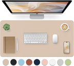 Leather Desk Pad, Mouse Pad, Non-Slip Desk Protector Mat, Leather Desk Blotter by Bloss