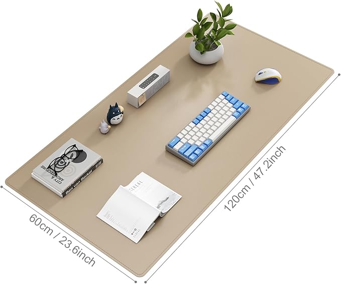 DAWNTREES Desk Mat Protector, PU Leather Desk Pad, Non Slip, Large Mouse Pad - Image 2