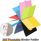 Tashkummy 360° Pivotable Project Organizer Binder, 3 Ring Binder - Image 4