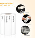 500pcs Food Labels,1 x 3 Inch Freezer Labels Removable for Food Containers, Mason Jar, Water/Oil/Tear Resistant,No Residue Food Storage Labels Perfect for Kitchen