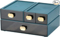 OSteed Spacious Desktop Storage Box, 1 Large 1 Middle & 2 Small Storage Drawers by OSteedWares