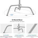 Soonpho Adjustable 10ft/3.3m Heavy Duty Light Stand - Image 3