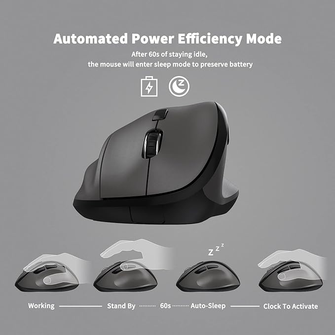Ergonomic Wireless Mouse with USB Receiver - Image 2