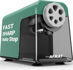 AFMAT Heavy Duty Electric Pencil Sharpener, 6 Holes, Auto Stop Pencil Sharpeners by AFMAT